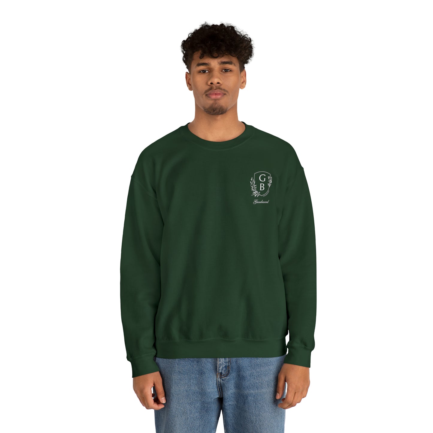 Preppy Gunbarrel Forest Green Crewneck - Unisex Heavy Blend™ Crewneck Sweatshirt