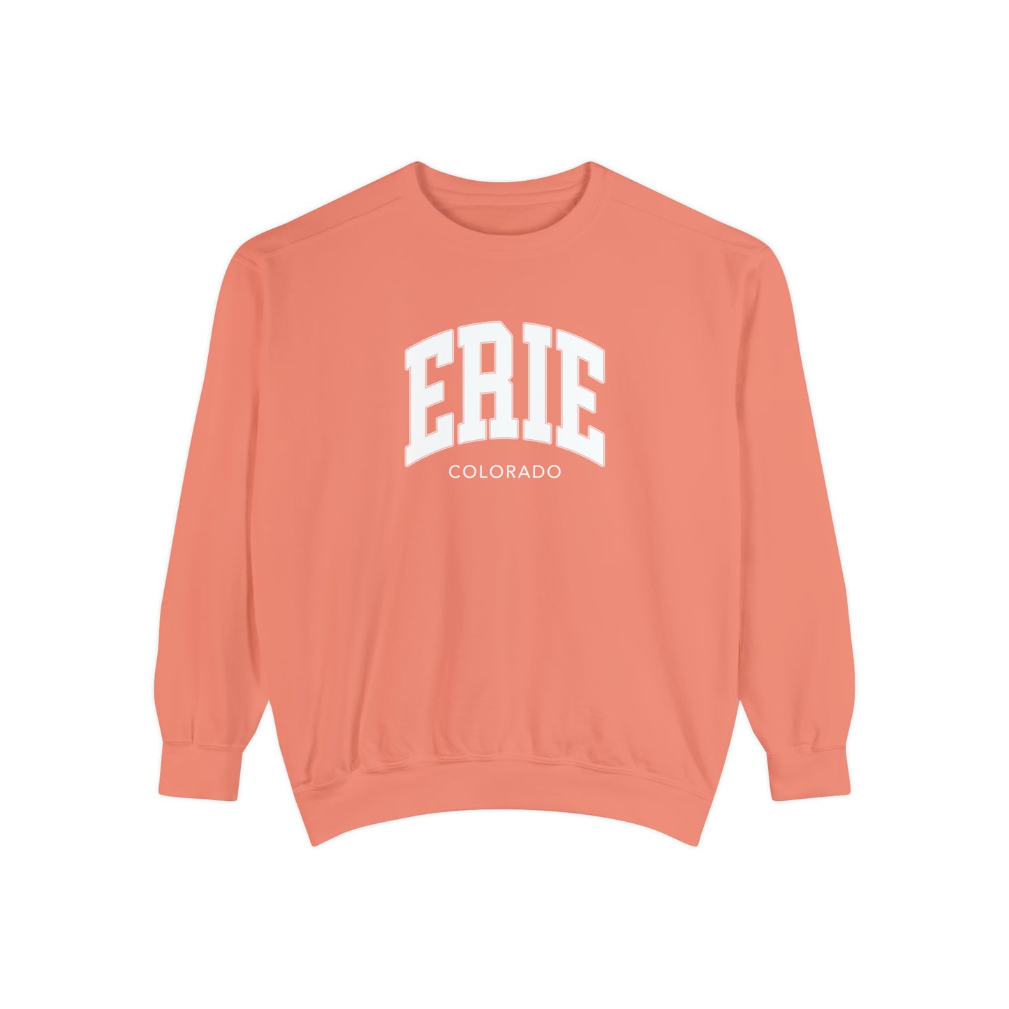 ERIE Varsity - Faded Pepper Crewneck Unisex Garment-Dyed Sweatshirt
