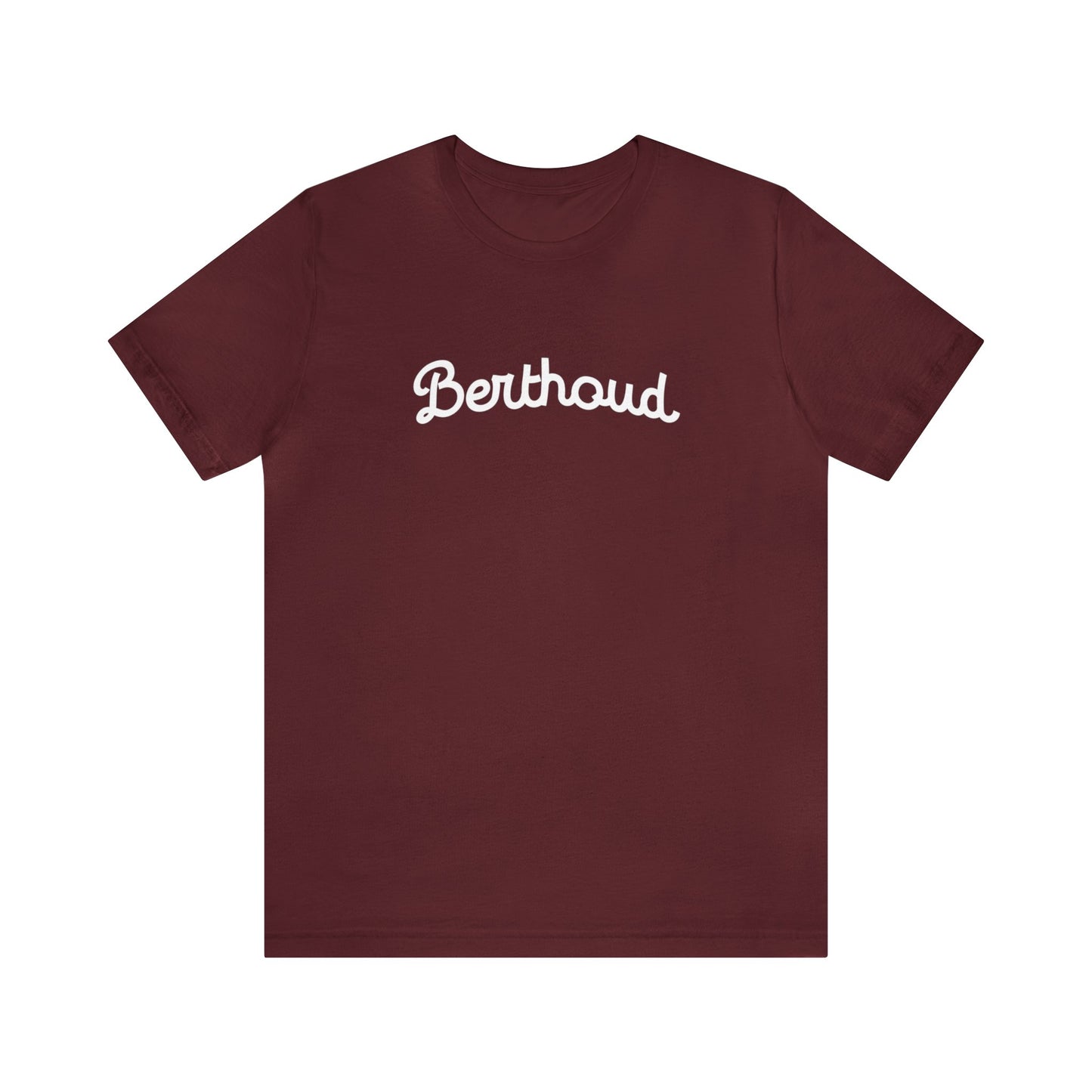 Berthoud Maroon Unisex Jersey Short Sleeve Tee