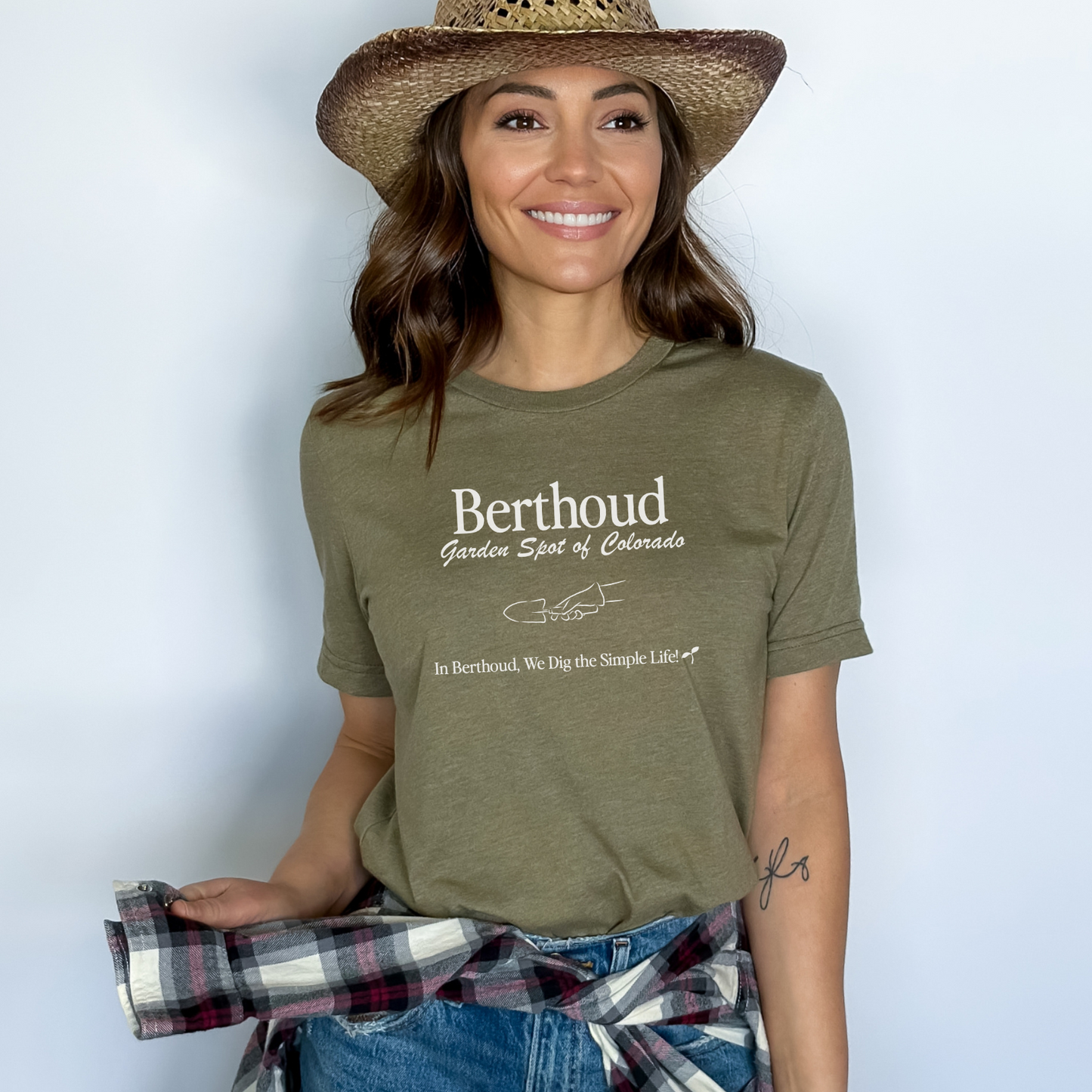 Berthoud The Simple Life - Olive Heather Unisex Jersey Short Sleeve Tee