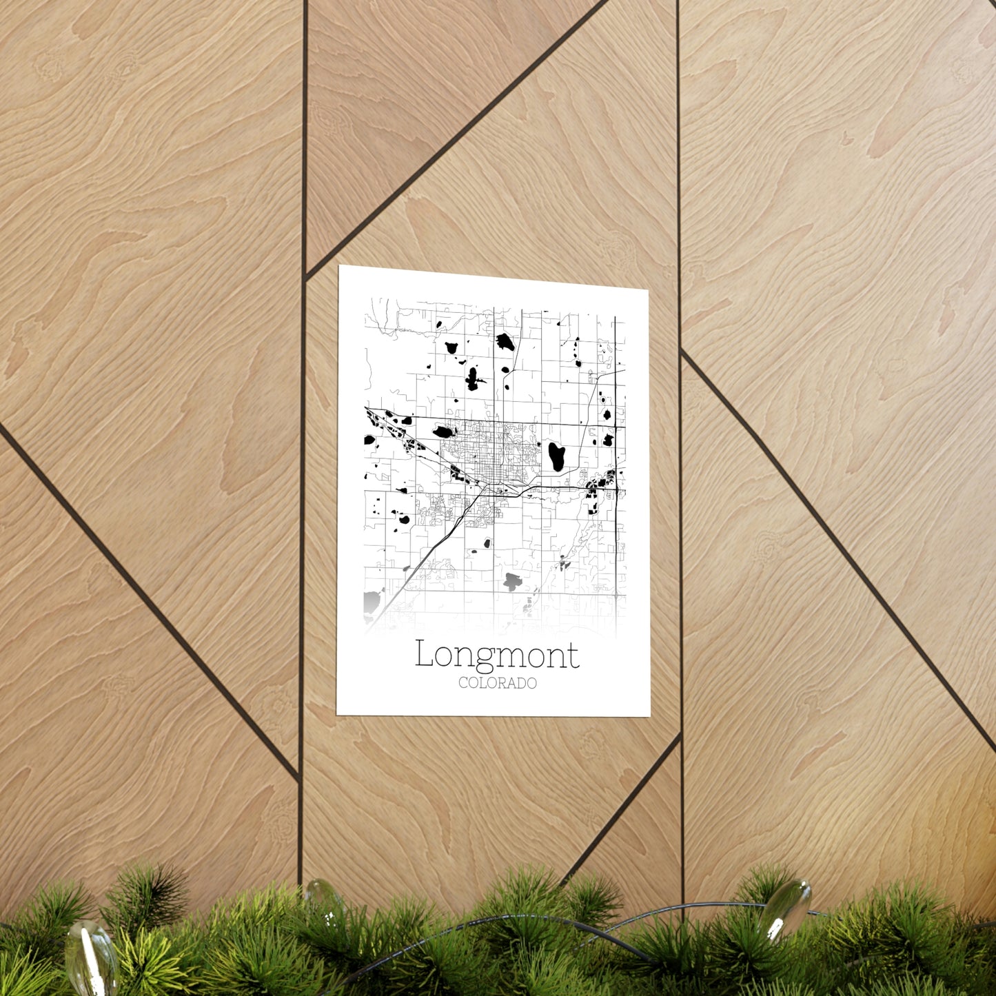 Map of Longmont Matte Poster 11x14