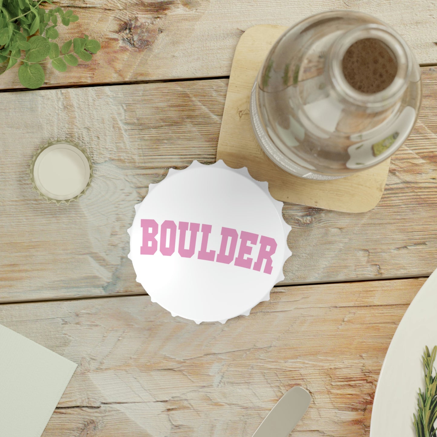 Boulder Colorado Pink Bottle Opener