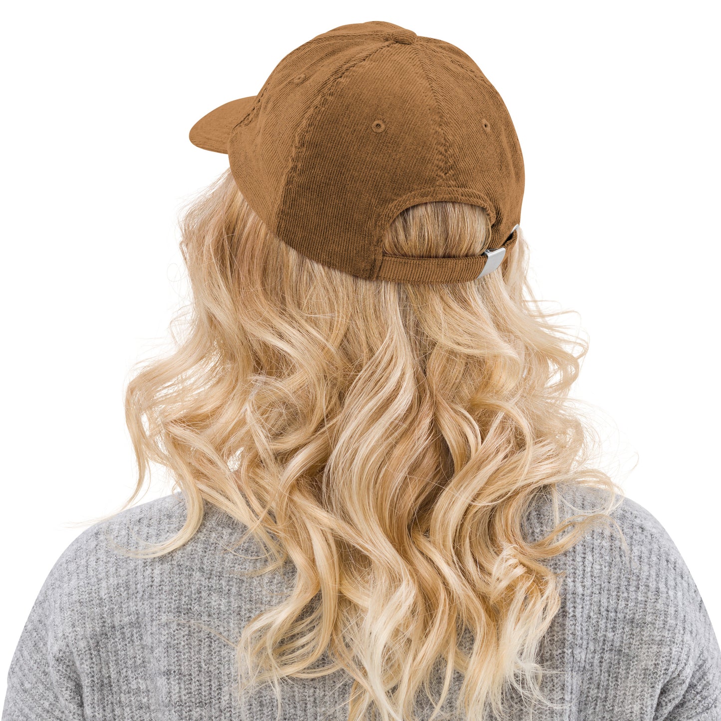 Camel Corduroy Embroidered Book Club Hat