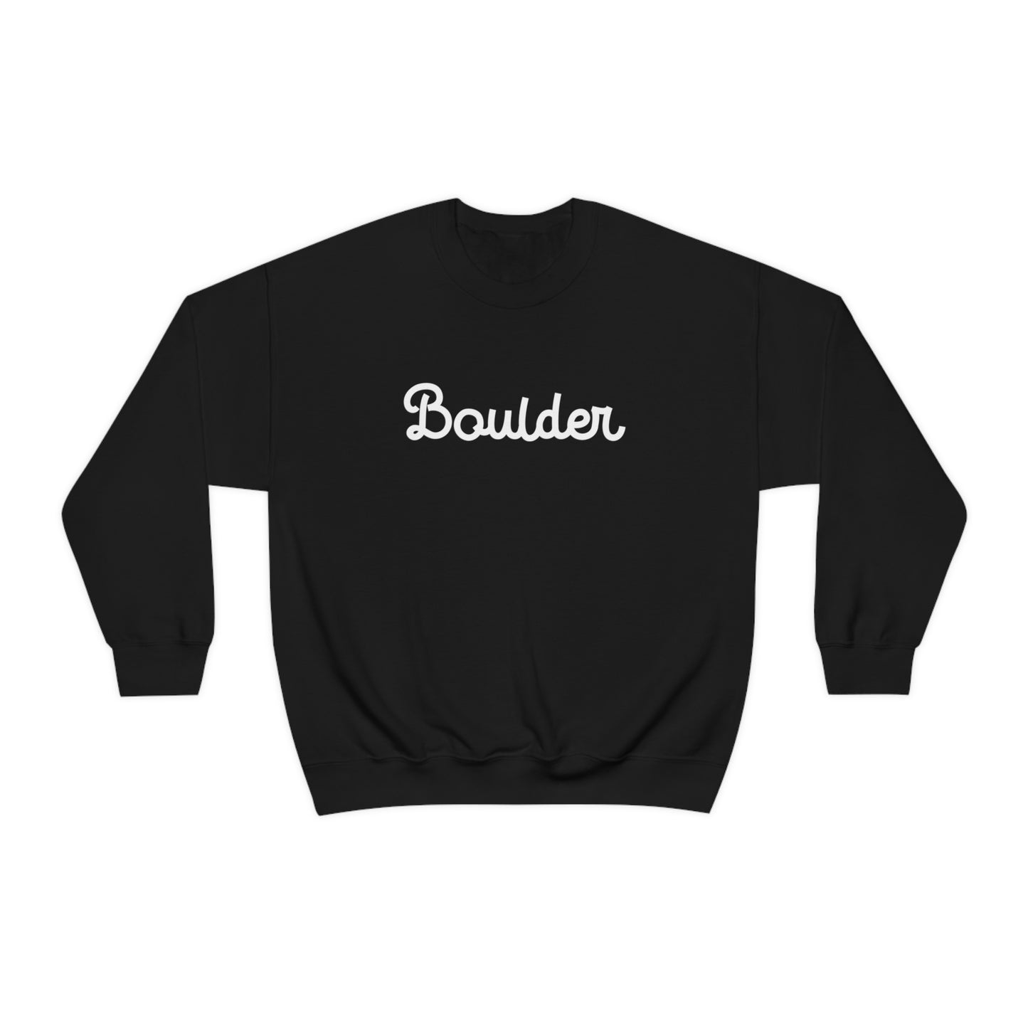 Boulder Colorado Crewneck in Black