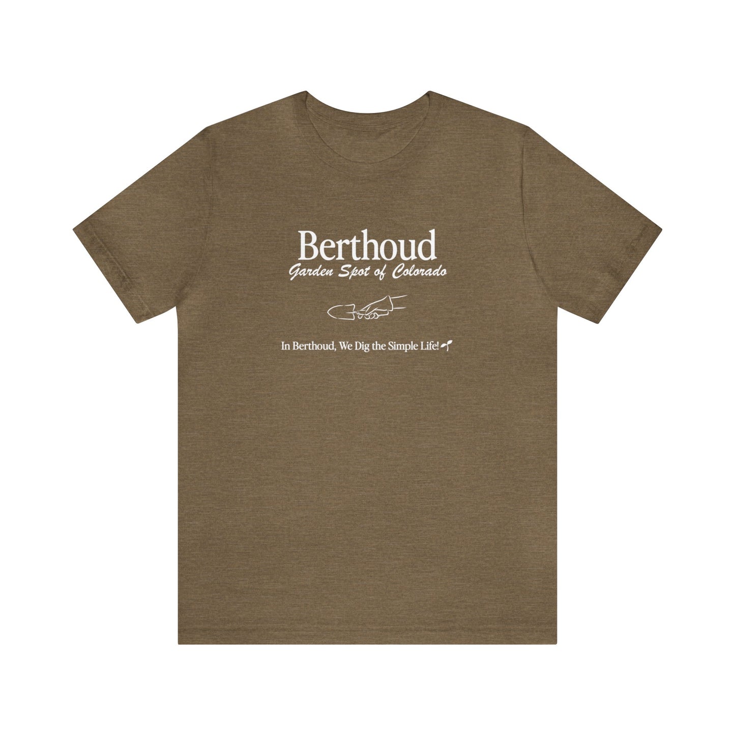 Berthoud The Simple Life - Olive Heather Unisex Jersey Short Sleeve Tee