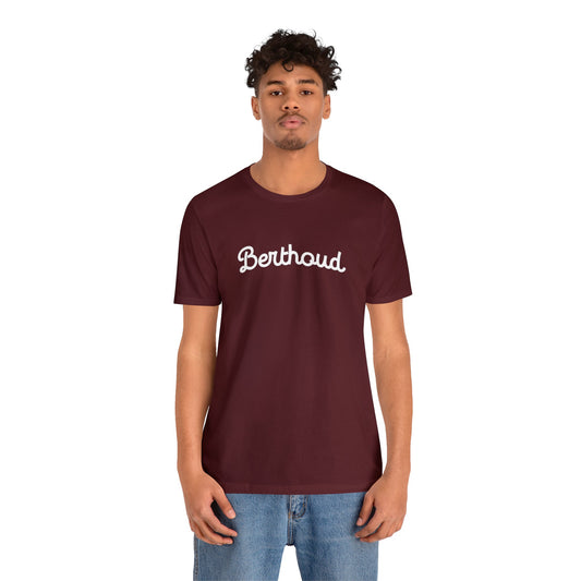 Berthoud Maroon Unisex Jersey Short Sleeve Tee