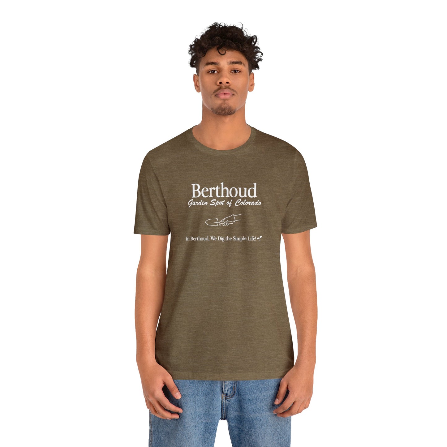 Berthoud The Simple Life - Olive Heather Unisex Jersey Short Sleeve Tee