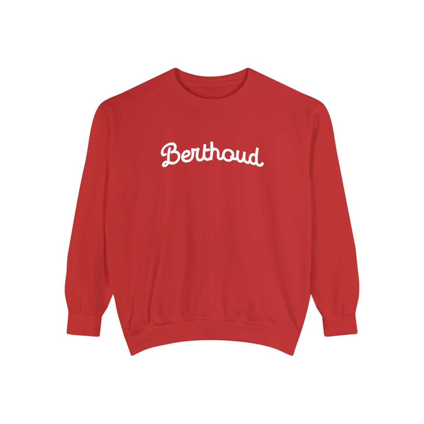 Retro Charm of Berthoud: Cozy Vintage Vibes Crewneck -  Unisex Garment-Dyed Sweatshirt