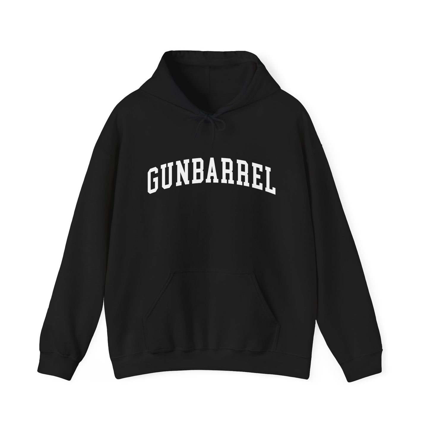 Cozy Black Varsity Hoodie - Gunbarrel, Colorado -  Hooded Sweatshirt