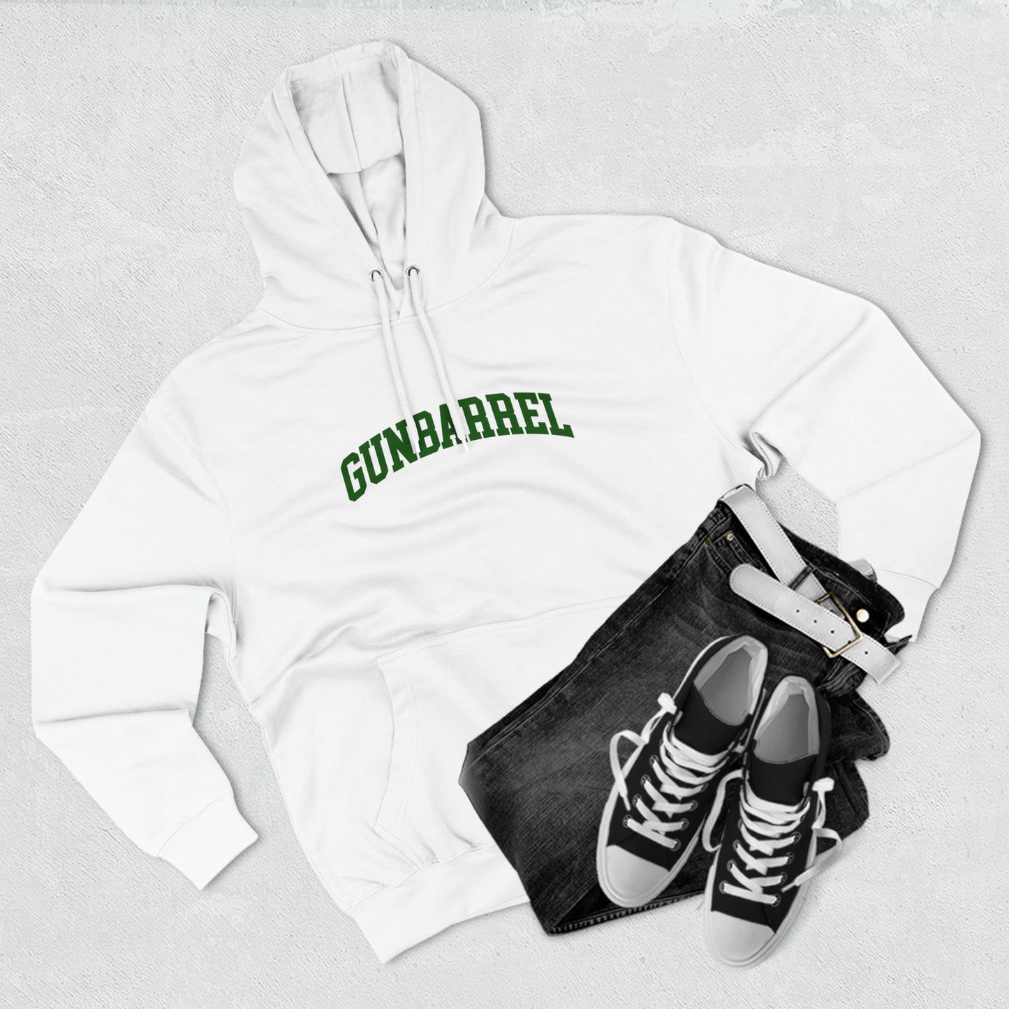 Gunbarrel Varsity Colorado Super Cozy Winter Hoodie - White Unisex Premium Pullover Hoodie