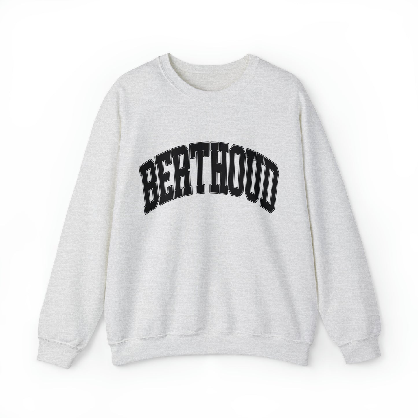 Berthoud 'The Bar' Crewneck - Unisex Heavy Blend™ Crewneck Sweatshirt in White and Ash