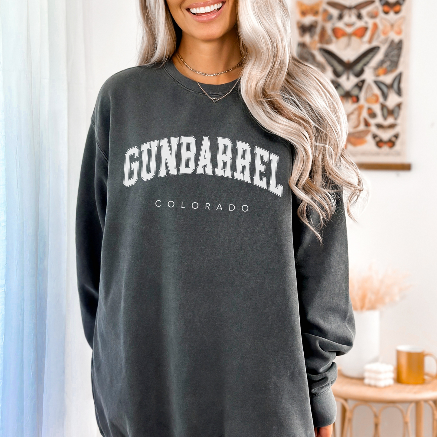 Gunbarrel Co - Faded Pepper Crewneck Unisex Garment-Dyed Sweatshirt