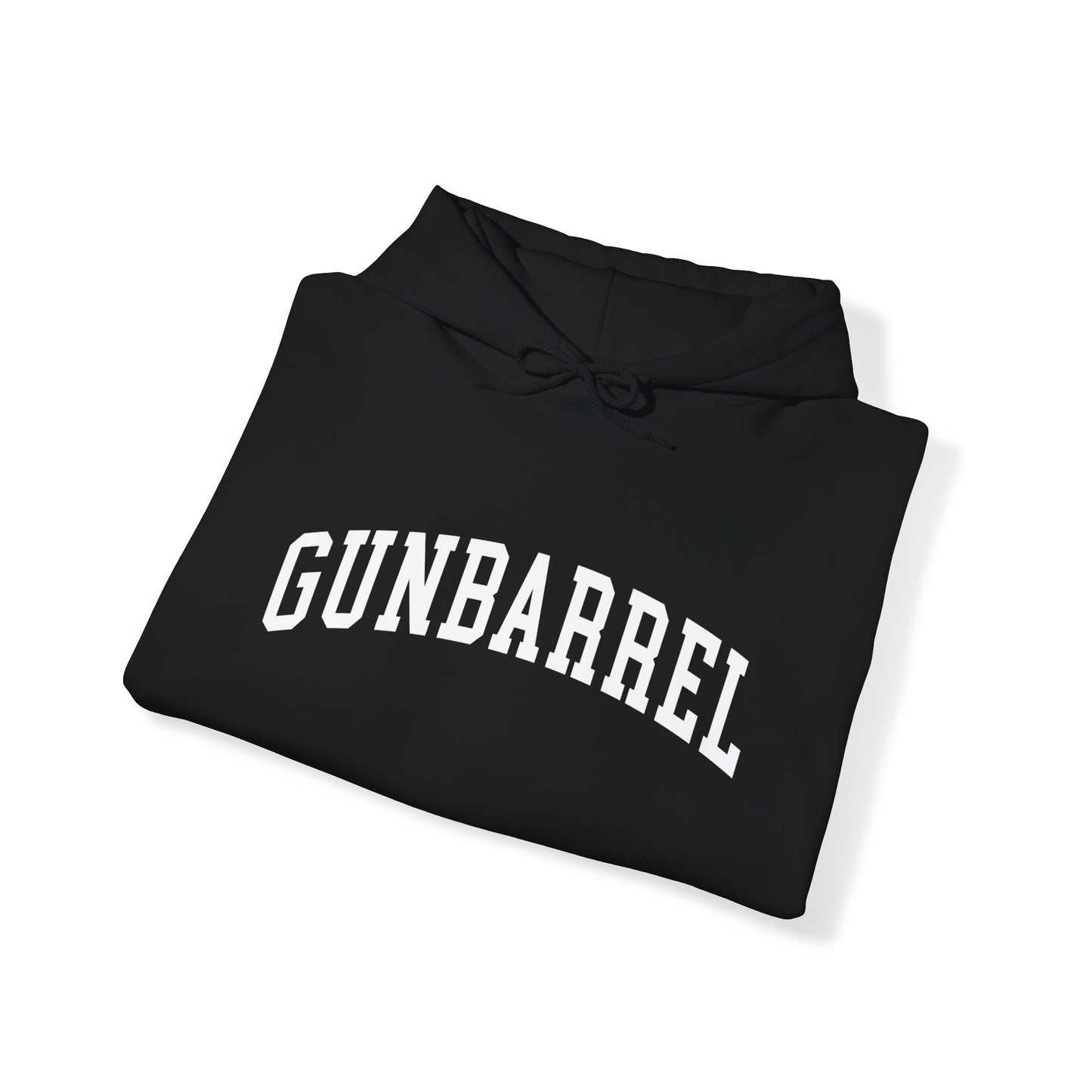 Cozy Black Varsity Hoodie - Gunbarrel, Colorado -  Hooded Sweatshirt