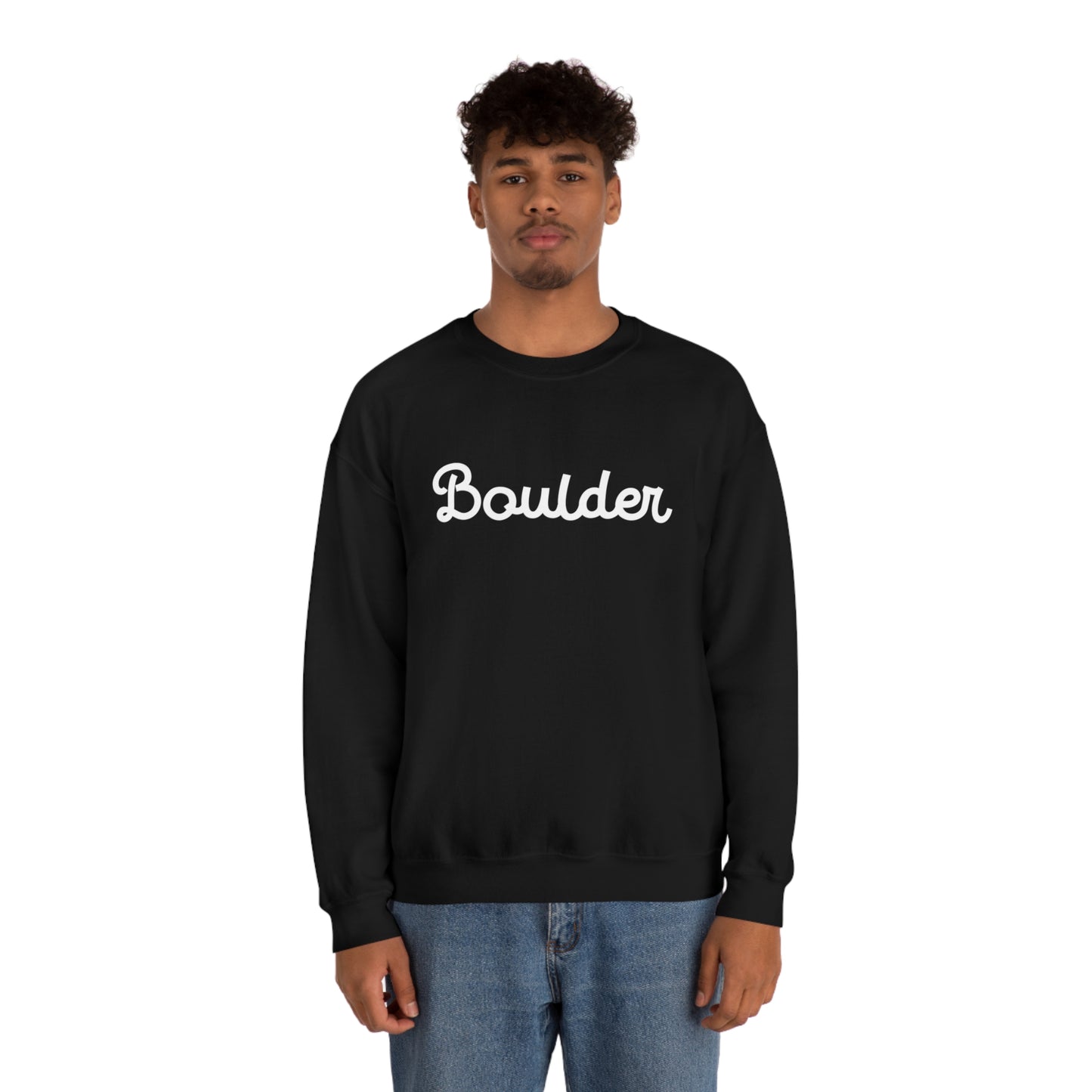 Boulder Colorado Crewneck in Black