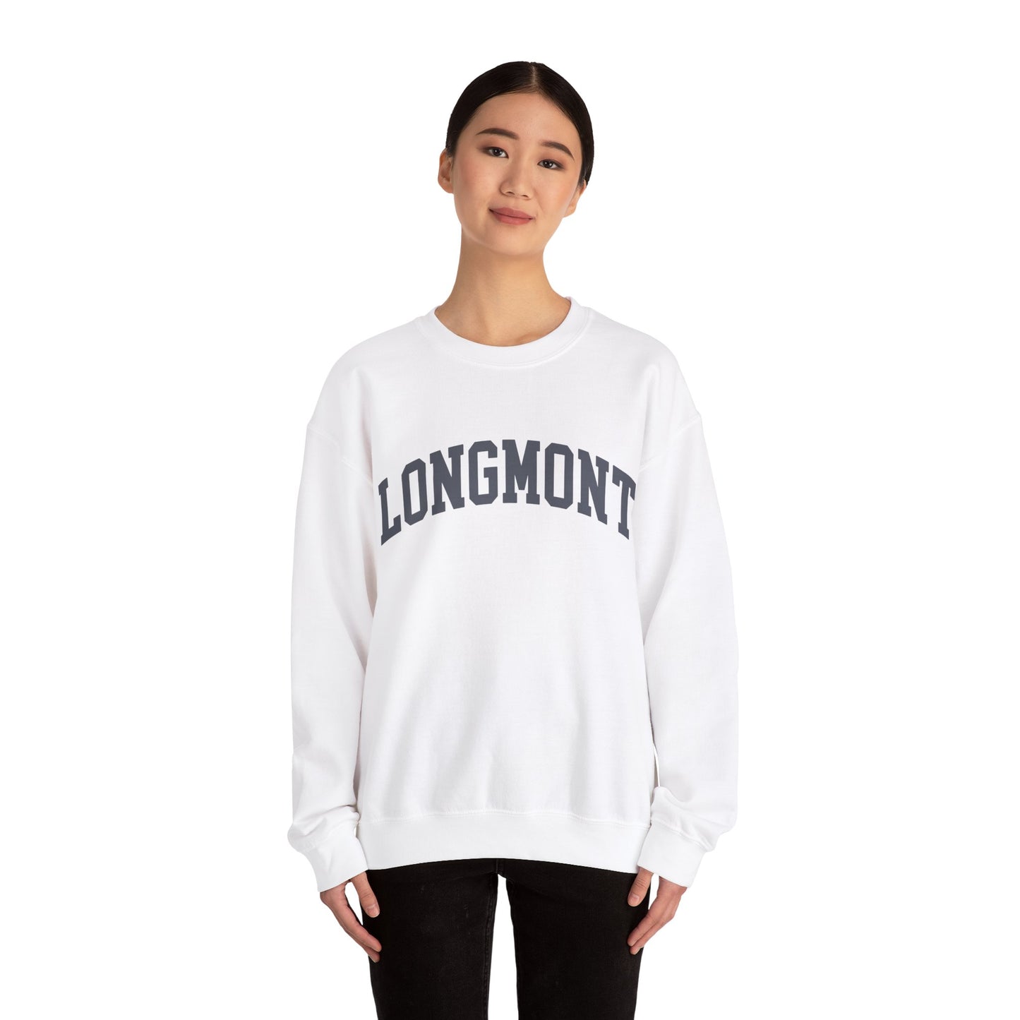 Longmont Varsity Cozy and Soft Unisex Heavy Blend™ Crewneck Sweatshirt