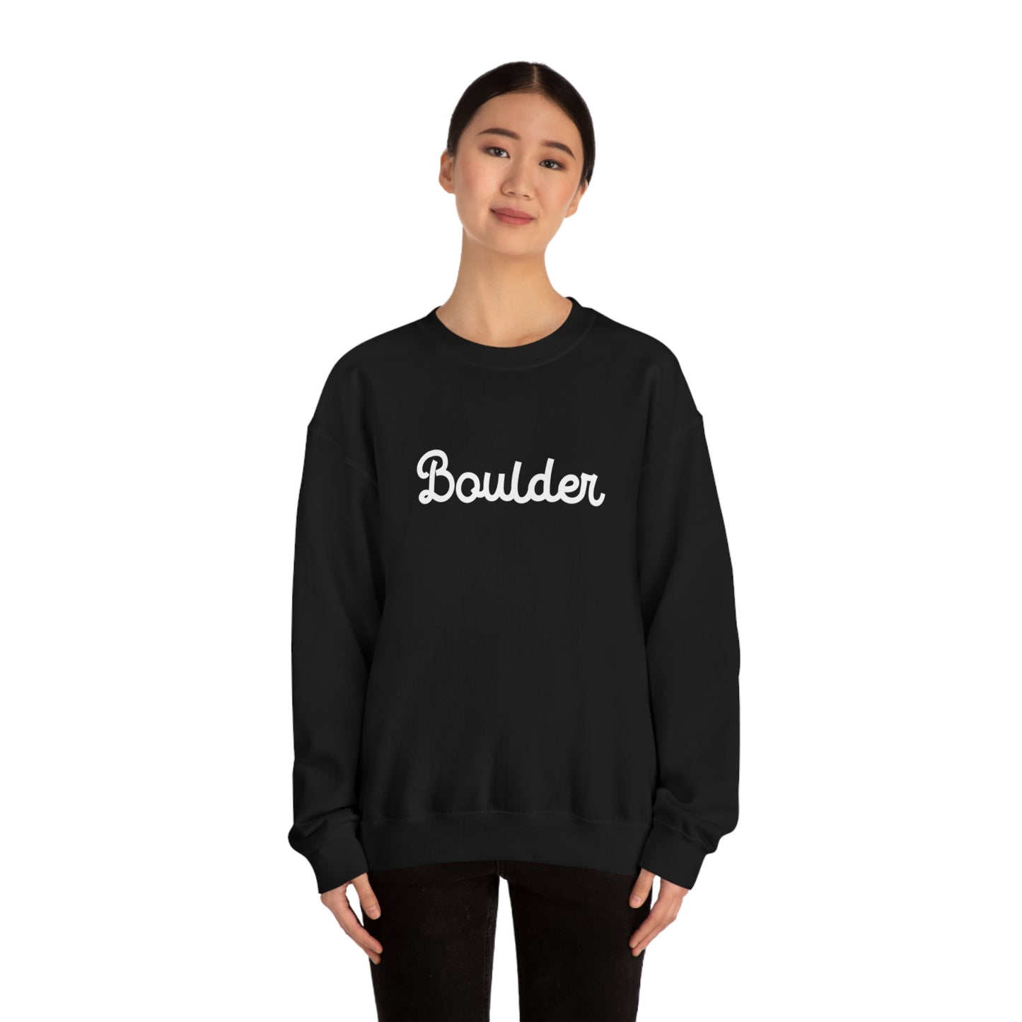 Boulder Colorado Crewneck in Black