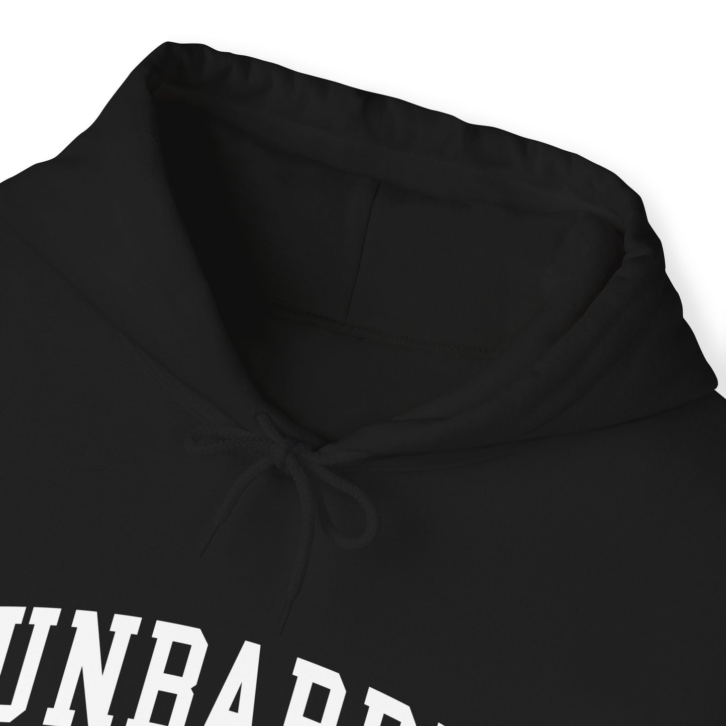 Cozy Black Varsity Hoodie - Gunbarrel, Colorado -  Hooded Sweatshirt