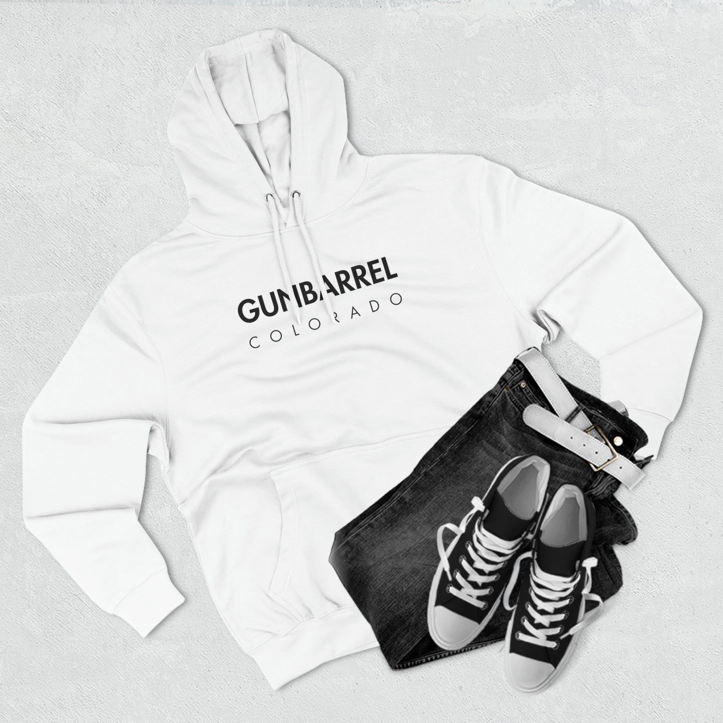 Gunbarrel Colorado Super Cozy Winter Hoodie - White Unisex Premium Pullover Hoodie