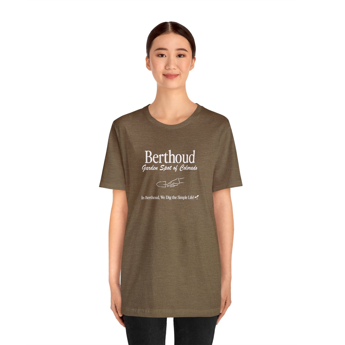 Berthoud The Simple Life - Olive Heather Unisex Jersey Short Sleeve Tee