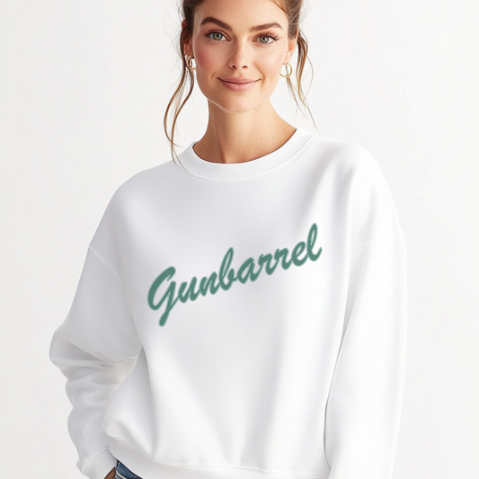 Gunbarrel Drop Shoulder Crewneck – Inspired by Rachel Green