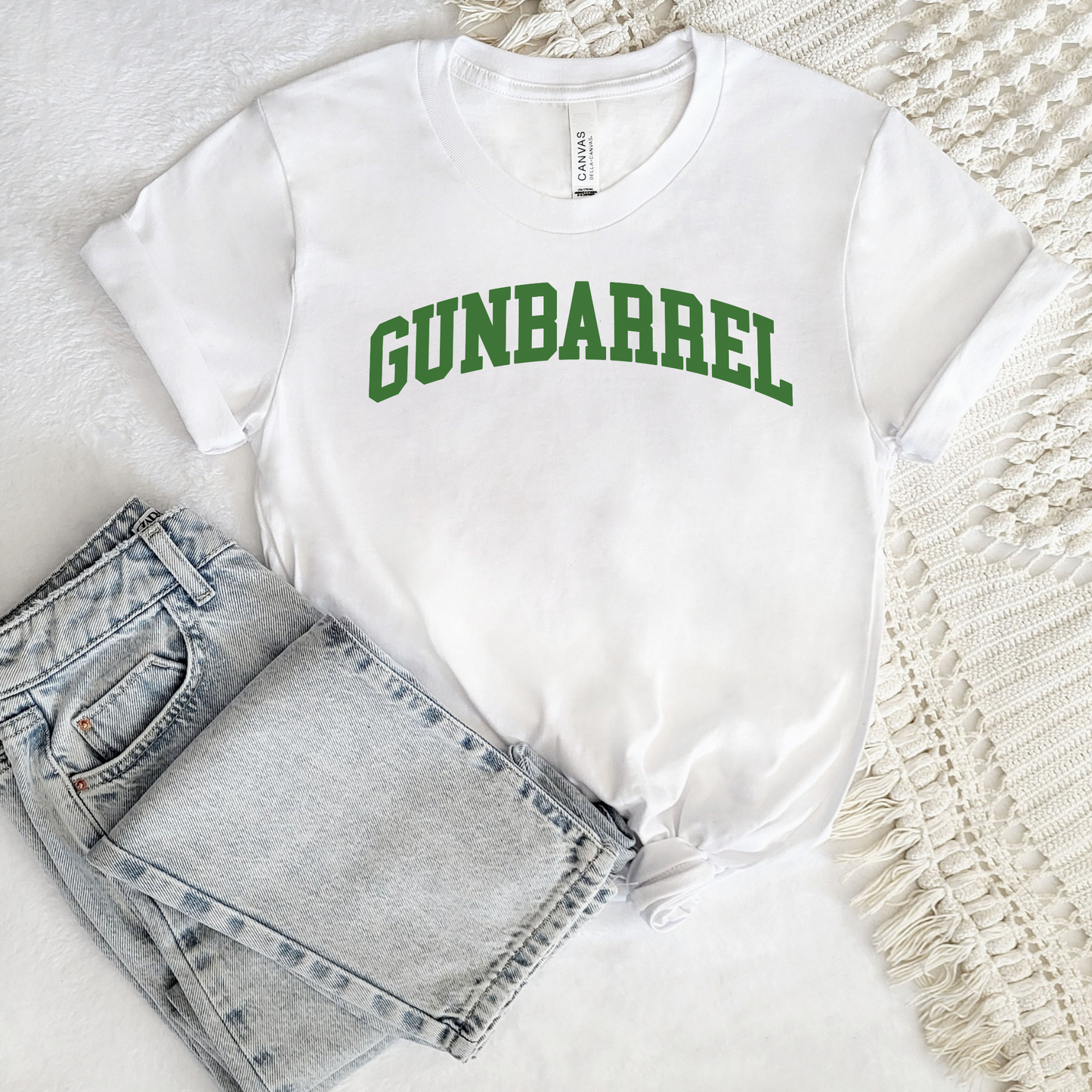 Gunbarrel Varsity Lettered Tee Unisex Jersey Short Sleeve Tee