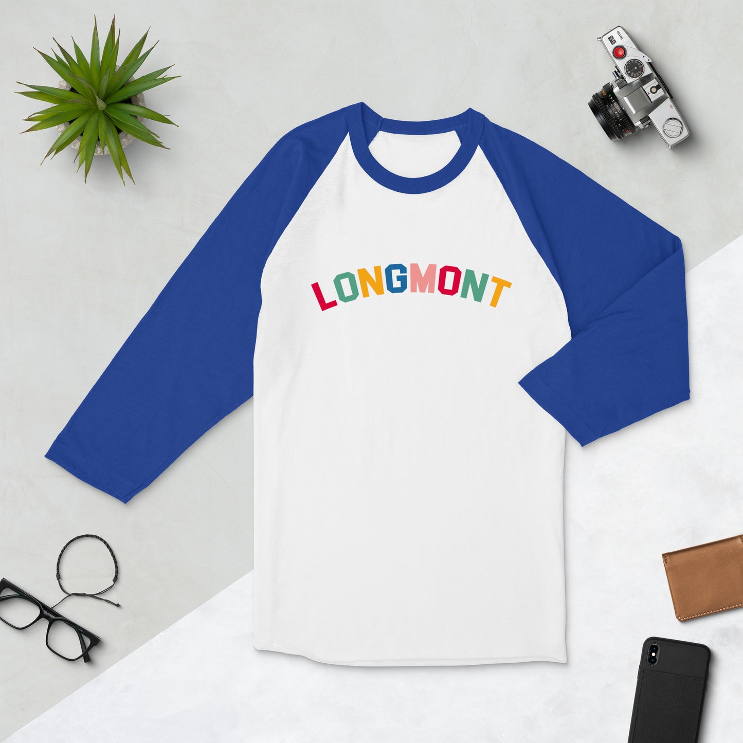 Longmont Colorful Baseball Tshirt