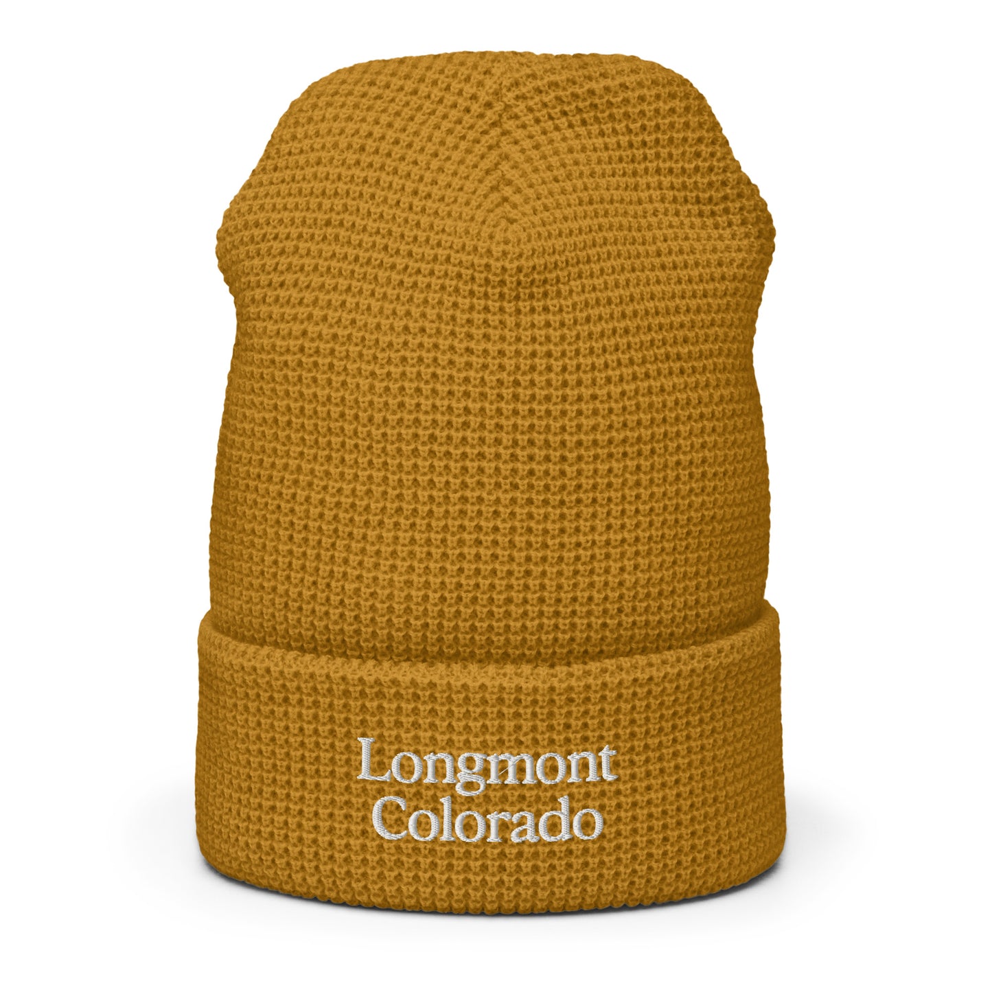 Longmont Colorado Embroidered Waffle beanie