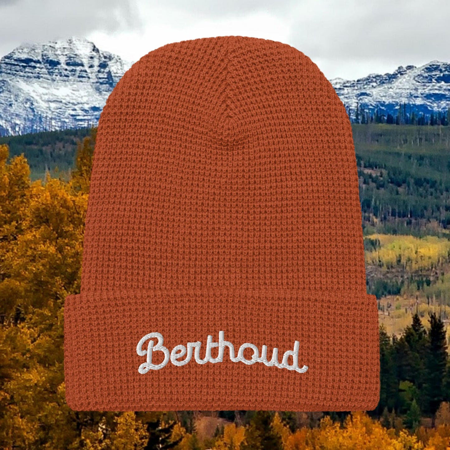 Berthoud Embroidered Waffle beanie