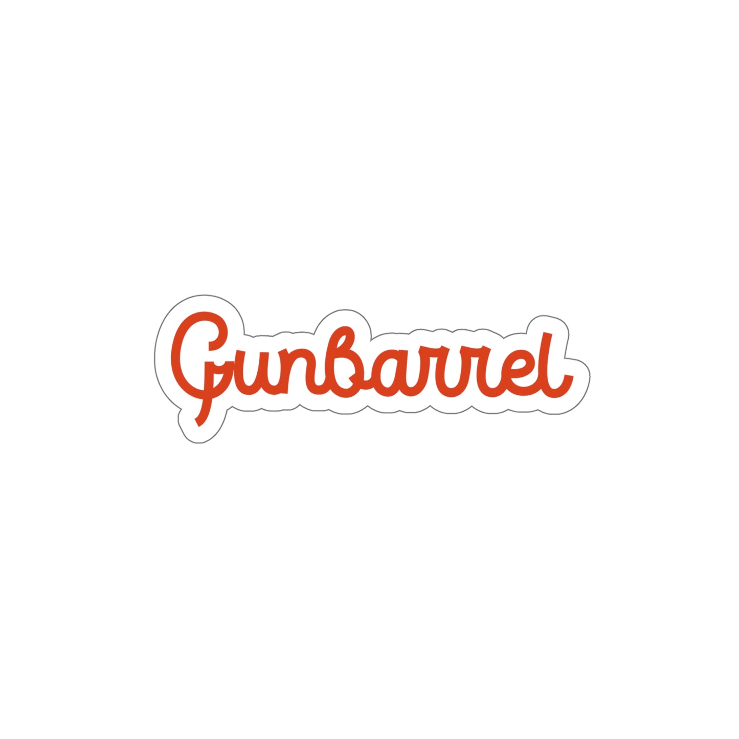 Gunbarrel Red Die-Cut Stickers