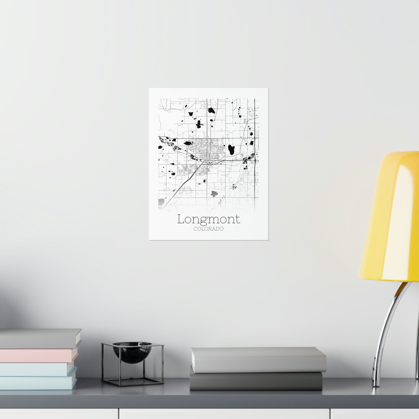 Map of Longmont Matte Poster 11x14